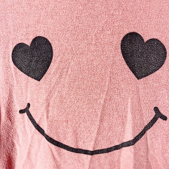 Wildfox Hearts Eyes Sweatshirt Peach XS - Picture 3 of 5